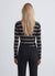 Striped T-shirt with a high neck