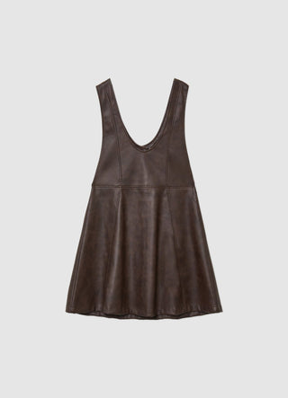 Faux leather tunic