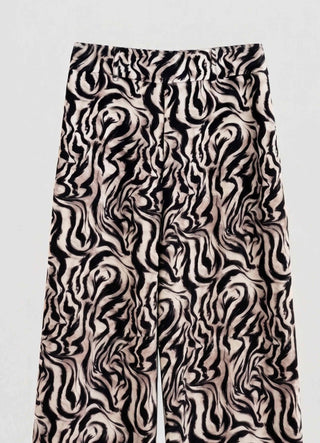 Pantalone culotte sa zebra printom