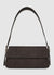 Rectangular shoulder bag with crocodile effect