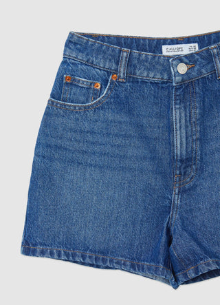 Bermuda in denim a vita alta