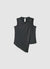 Asymmetric faux satin top with buckle
