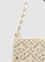 Woven bag with chain shoulder strap