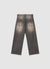 Jeans wide leg con fantasia all over