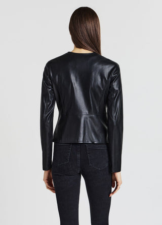 Leather-effect biker jacket