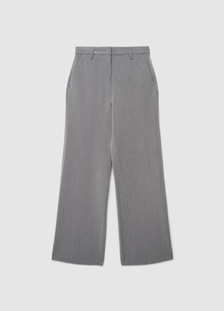 Melange palazzo trousers without pleats