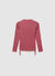 T-shirt a manica lunga con collo drappeggiato e fondo in pizzo