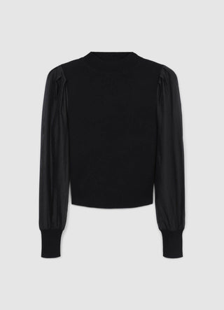 T-shirt with organza sleeves