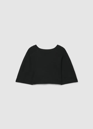 Maglia over crop a tinta unita