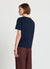 Plain-coloured crew neck T-shirt