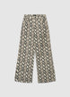 Pantaloni wide leg con stampa pitonata - XS