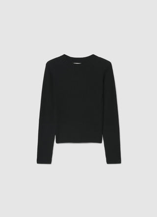 Long-sleeved ribbed T-shirt
