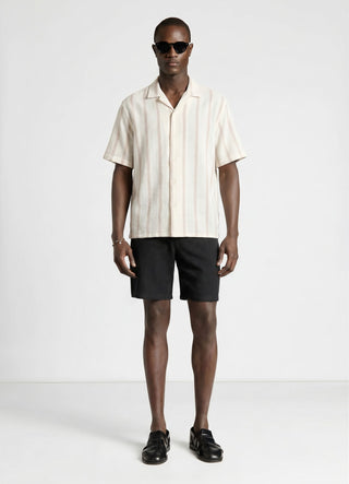Camicia a righe con colletto a rever