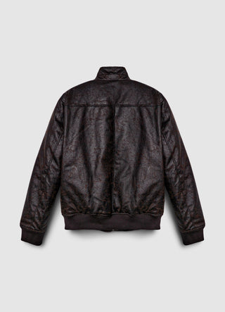 Veste matelassée en simili cuir