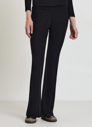 Leggings zampa a costine