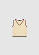 Top with buttons and contrasting trims - XS