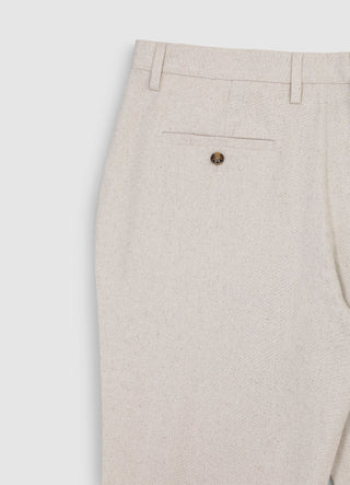 Linen-blend chino trousers