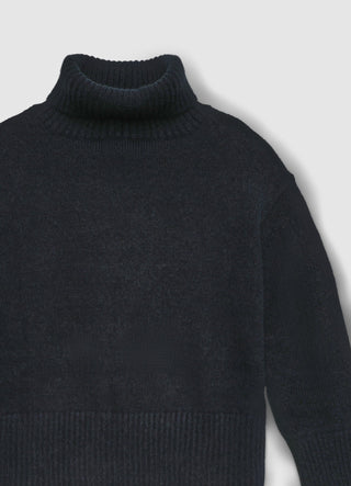 Pullover mit Stehkragen und englischem Rippenmuster