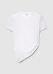 T-shirt avec fronce latérale et ourlet asymétrique - XXL