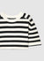 Maglia over crop a righe