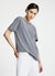 Faded effect T-shirt with rhinestones