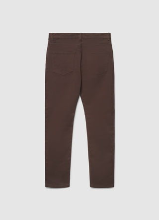 Pantaloni 5 tasche in drill a tinta unita