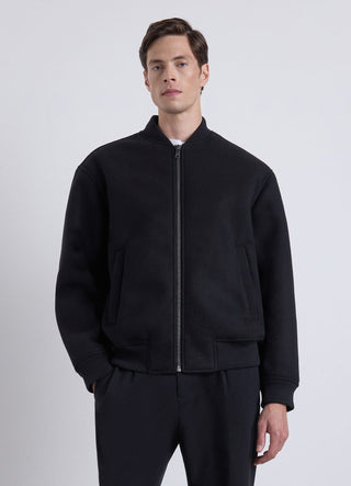 Bomber imbottito effetto pelo con zip