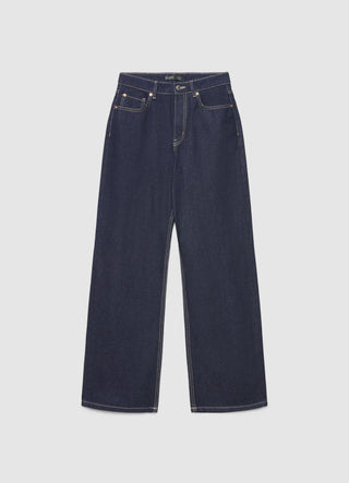 Jeans wide leg a vita alta