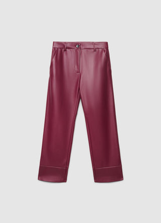 Solid colour straight trousers