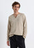 Solid colour waffle fabric crew neck T-shirt