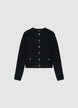 Cardigan a nido d’ape con bottoni gioiello - XS