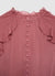 Camicia con volant e bottoni rivestiti