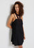 Robe mini évasée en mélange de lin