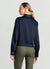 Camicia crop simil satin maniche a palloncino