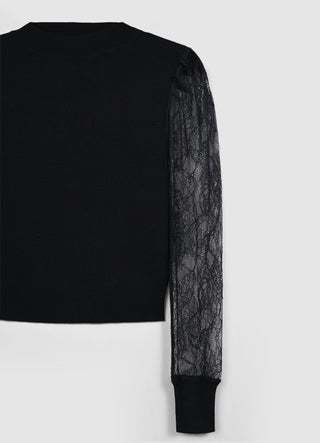 Maglia con maniche in pizzo
