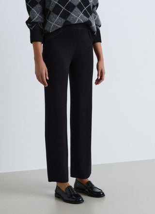 Pantaloni straight in maglia a gamba dritta
