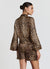 Camicia kimono simil satin fantasia animalier