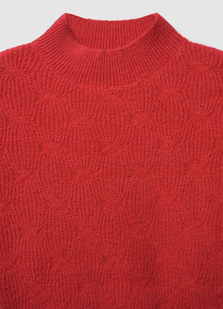 Strickpullover mit Zopfmuster