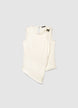 Asymmetric faux satin top with buckle - XS