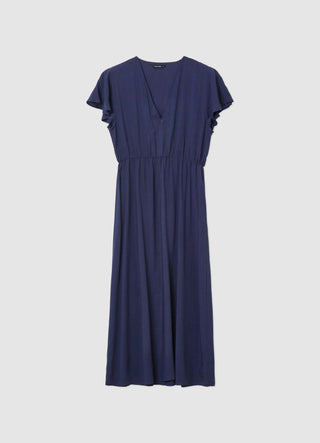 Dress with ruffle sleeves