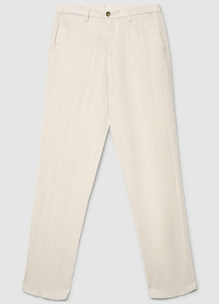 Pantaloni chino in misto lino