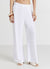 Linen-blend palazzo trousers