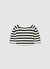 Maglia over crop a righe