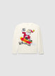 Long-sleeve T-shirt with Christmas print - 4-5