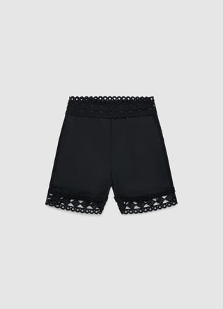 Shorts a vita alta con ricami