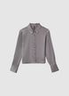 Camicia crop simil satin - XS