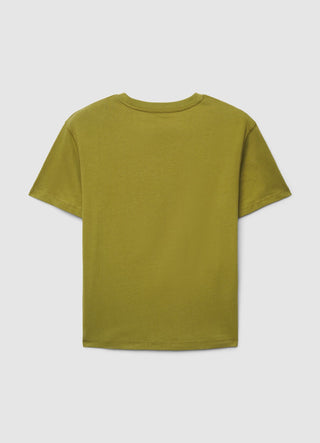 T-shirt a tinta unita con girocollo