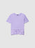 T-shirt con fondo in sangallo