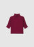 Top with crater neckline and three-quarter sleeves