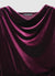 Robe midi drapée en velours côtelé